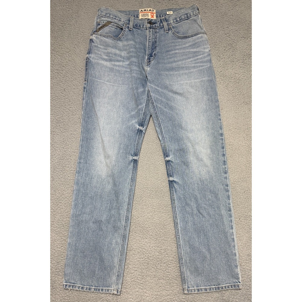 NEW Ariat M3 Loose Straight Leg Denim Jeans Mens size 32x32 (tagged 32x34)